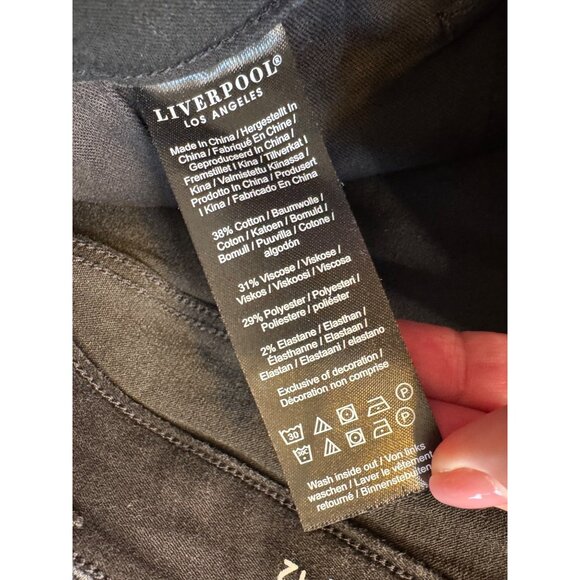 Liverpool The Skinny 12/31 Black Jeans Stretchy 5 Pocket High Rise NWOT - Picture 5 of 9